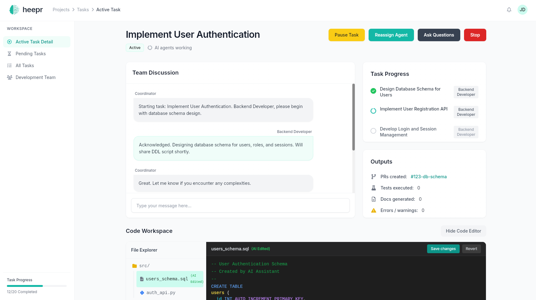 Task Management View